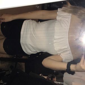 Baby pink off the shoulder ruffle top